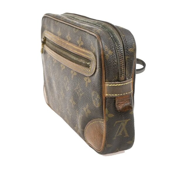 LOUIS VUITTON Marly Dragonne GM Clutch Hand Bag Monogram Brown M51825 02FC030 - Picture 2 of 15